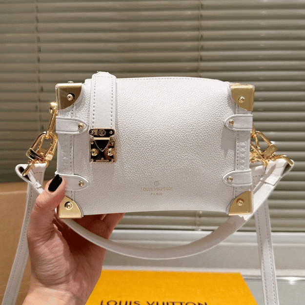 Louis Vuitton Side Trunk Mini Guixiaoling Box Bag White 7.1 Inches