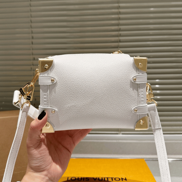 Louis Vuitton Side Trunk Mini Guixiaoling Box Bag White 7.1 Inches