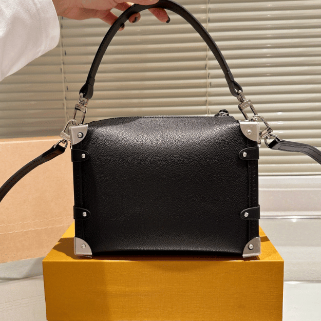 Louis Vuitton Side Trunk MM Black Grainy 9.3 Inches M25160