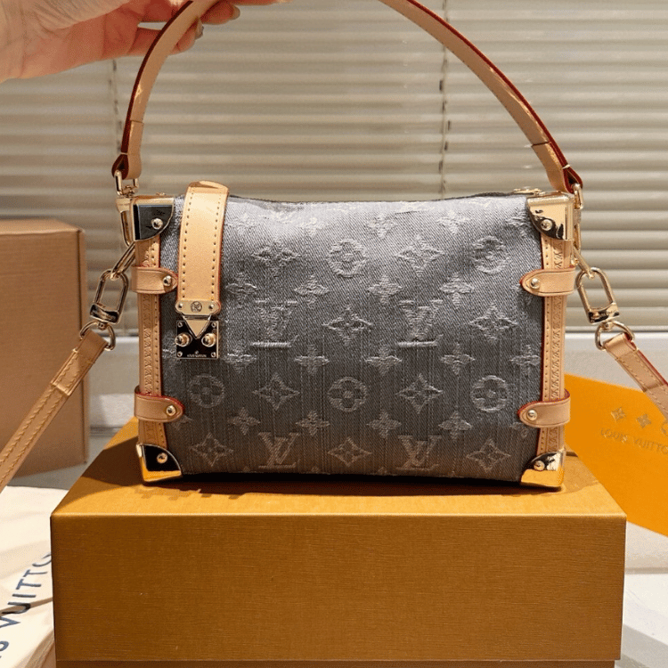 Louis Vuitton Side Trunk Guxiaoling Soft Box, Denim Grey, 9.4 in, M13285