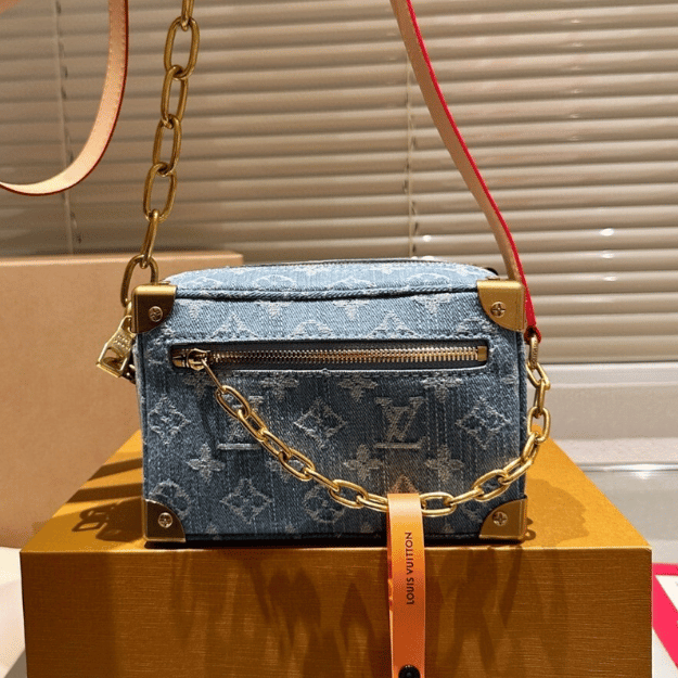 Louis Vuitton Soft Trunk Monogram Denim Blue 7.1 Inches