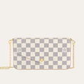 Louis Vuitton Pochette Félicie Damier Azur Pink 8.3 Inches N40491