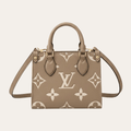 Louis Vuitton Onthego Mini Monogram Taupe Beige 7 Inches