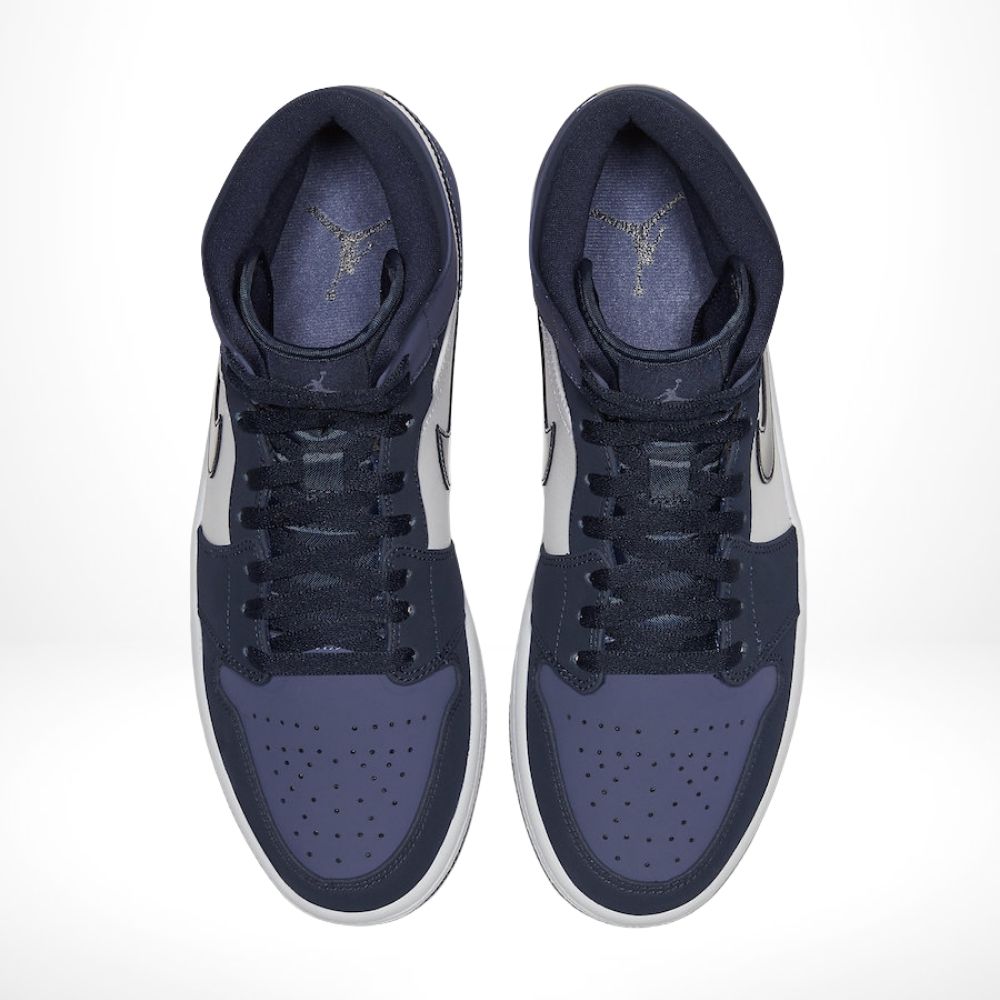 Air Jordan 1 Mid Obsidian Purple White