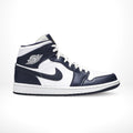 Air Jordan 1 Mid Obsidian Blue White