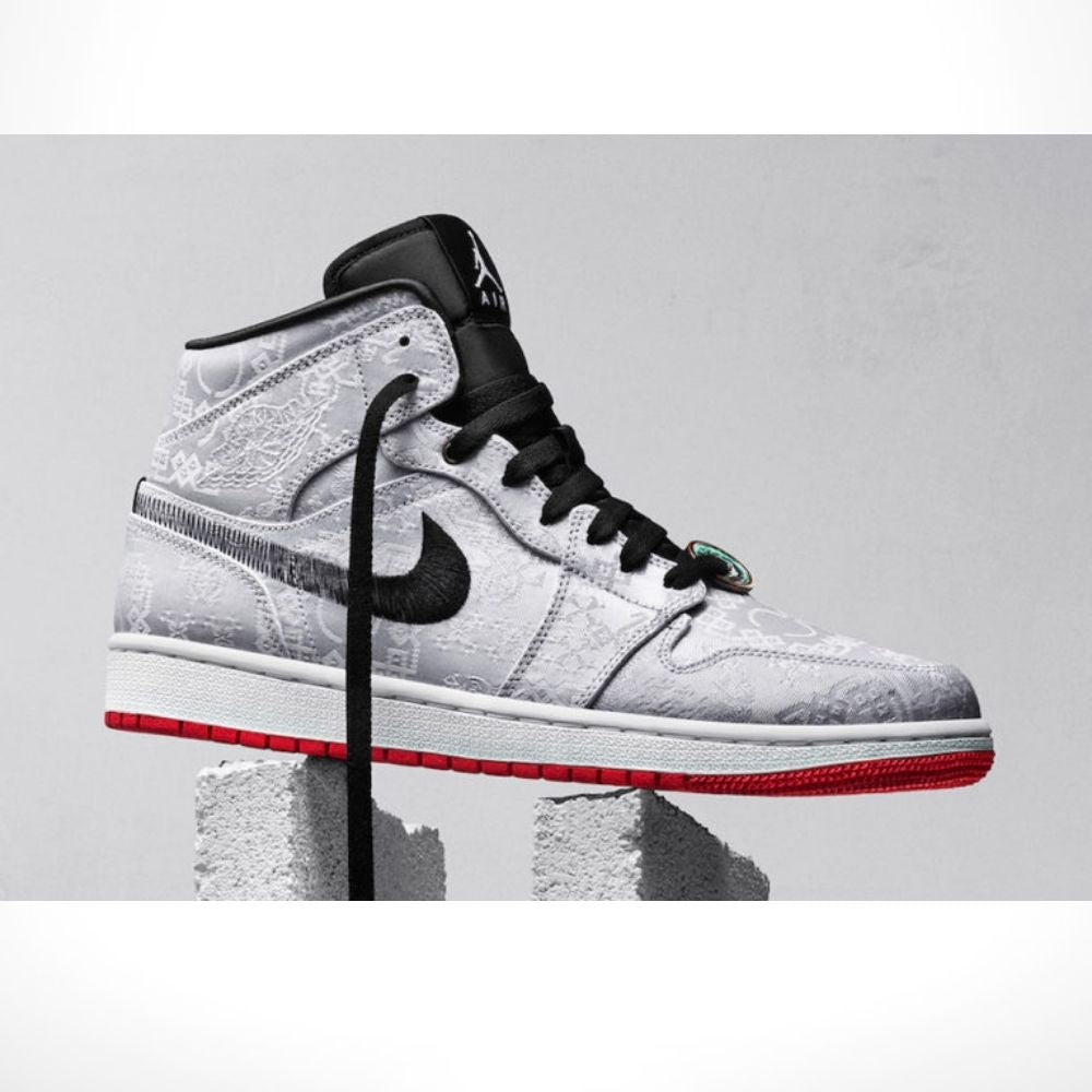 Air Jordan 1 Mid x Clot Fearless Grey – CU2804-100